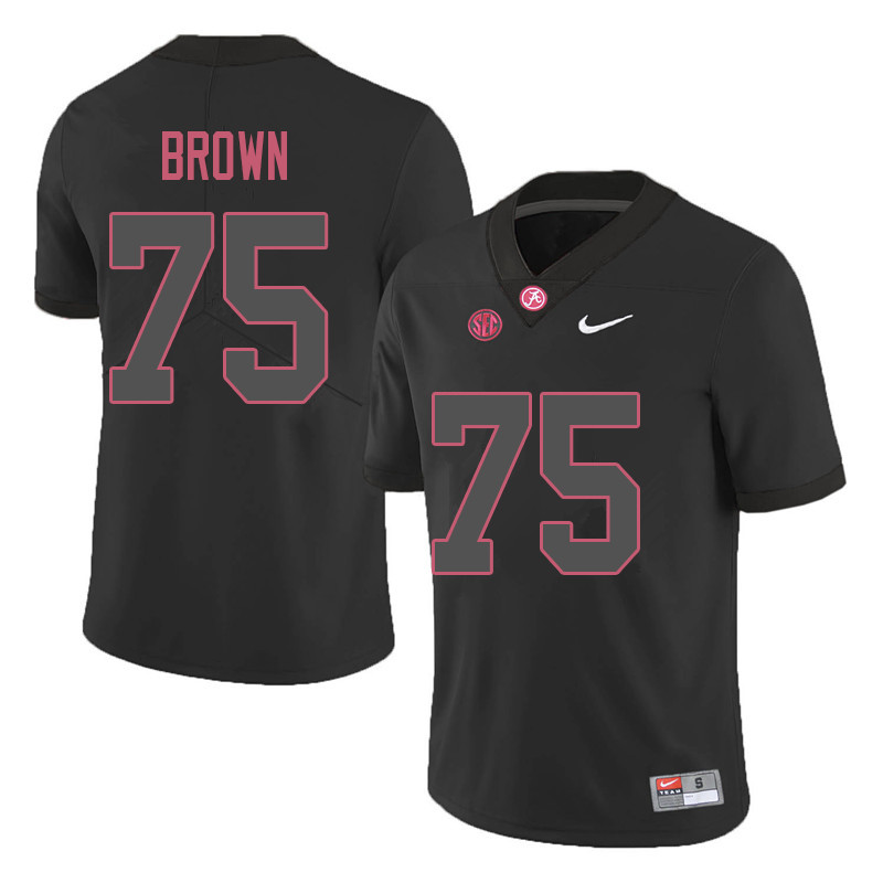 Alabama Crimson Tide Men's Tommy Brown #75 Black NCAA Nike Authentic Stitched 2018 College Football Jersey FG16D48QQ